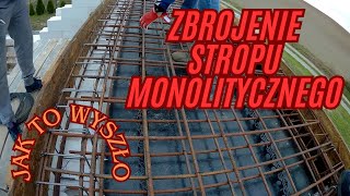 Zbrojenie stropu monolitycznegobudowa domu parterowego systemem gospodarczym [upl. by Leirbaj]