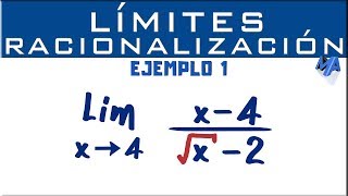 Solución de límites por racionalización  Ejemplo 1 [upl. by Lilhak168]