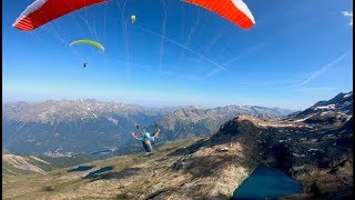 PARAGLIDING PIC BLANC 3330M  ALPE DHUEZ [upl. by Reniti]