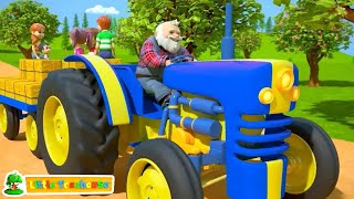 Roues sur le tracteur Comptines pour Enfants et Dessin Animé par Little Treehouse en Française [upl. by Oremodlab]