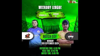 TSDL5 DIVC WEEKDAY LEAGUE Usman XI Vs Arham XI 9th Sep 2024 [upl. by Wootan432]