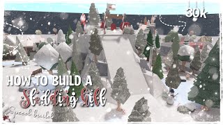 How to build a SLEDDING HILL Roblox Bloxburg [upl. by Hubbard]