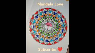 Colorful mandala design  mandala drawing for beginners arttutorial satisfying mandala mandalas [upl. by Acissey]