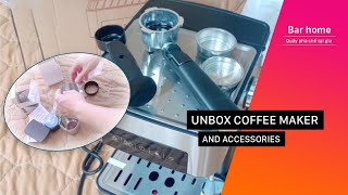 Đập hôp máy pha cà phê CM6863 và phụ kiện thêm  Unbox Coffee maker CM6863 and accessories [upl. by Ambert461]