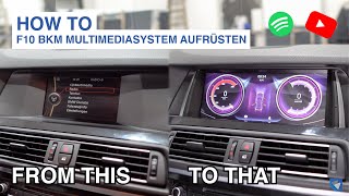 HOW TO BMW F10 BKM Android Multimediasystem aufrüsten  Youtube Spotify jetzt alles möglich [upl. by Jarrett]