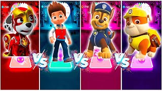 PAW Patrol  Marshall vs Ryder vs Chase vs Rubble 🎶 Tiles Hop EDM Rush [upl. by Accebor774]