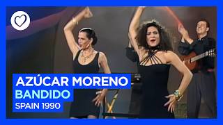 Azúcar Moreno  Bandido  Spain 🇪🇸  Grand Final  Eurovision 1990 [upl. by Llerral]