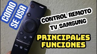 Nuevo control remoto TV SAMSUNG principales funcionescomo usar [upl. by Marler]