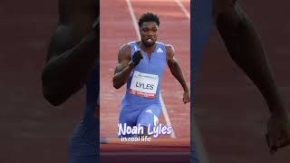 Noah Lyles in real life vs Noah on Avenue 🏃‍♂️🏆 [upl. by Lleryt]