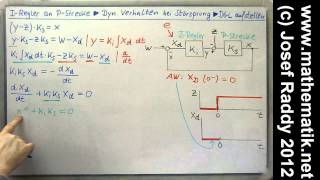 IRegler an PStrecke ►Dynamisches Störverhalten ►Differentialgleichung beweist Stabilität [upl. by Isyak]