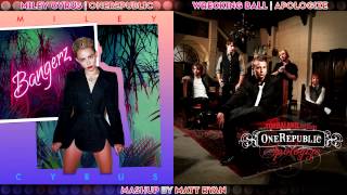 Miley Cyrus Vs OneRepublic  Wrecking Ball Mashup [upl. by Trahurn659]