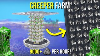 Minecrafts BEST CREEPER FARM 121  NEW  9000 PER HOUR [upl. by Giesecke]