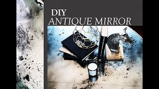 DIY Mercury Glass  Antiqued Mirror  Upcycled Coffee Table  MidCentury Modern [upl. by Retluoc449]