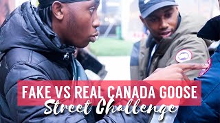 FAKE VS REAL CANADA GOOSE JACKET STREET CHALLENGE EP04 [upl. by Janessa]