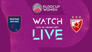 LIVE  AEO Proteas Voulas v Crvena Zvezda  EuroCup Women 202425 [upl. by Reseda]