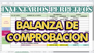 BALANZA DE COMPROBACION  INVENTARIOS PERPETUOS [upl. by Nylegna]