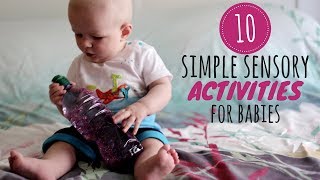 10 Simple Sensory Activities for Babies  DIY Baby Entertainment [upl. by Sllew]