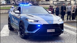 LAMBORGHINI URUS IN EMERGENZA PRESENTAZIONE CORTEO LAMBORGHINI POLIZIA DI STATO [upl. by Gloria243]