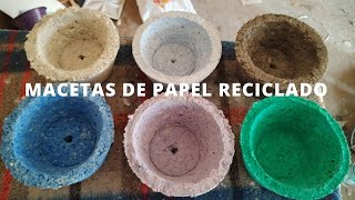 COMO HACER MACETAS DE PAPEL RECICLADO [upl. by Muffin]