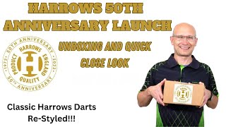 Harrows 50th Anniversary Darts Launch Unboxing And Quick Close Look [upl. by Caughey430]