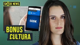 Bonus Cultura 500 euro che cosa comprano i diciottenni  Snack News [upl. by Jacie76]