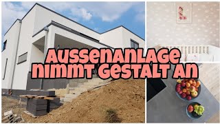 Hausbau Blog 68 neue Terrassenplatten Betonstufen setzen Kinderzimmer Update Die Siwuchins [upl. by Goetz]