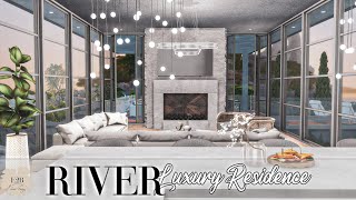 RIVER LUXURY RESIDENCE  Sims 4 CC Speed Build  DOWNLOAD LINK TRAYCCLINKS [upl. by Ahsemot]