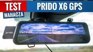 Prido X6 GPS  TEST PL Wideorejestrator i kamera cofania w lusterku [upl. by Bixler]