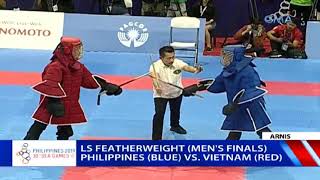 SEA Games 2019 PHL VS VIE on LS Featherweight Men’s Division FINALS  Arnis [upl. by Oinolopa588]