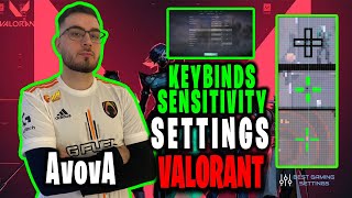 AvovA Valorant Settings Sensitivity Keybinds Crosshair and Setup 2021 [upl. by Iaria]