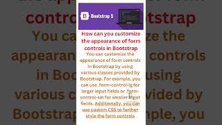 bootstrap  How can you customize the appearance of form controls in Bootstrap [upl. by Tut467]