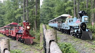 The Classic Duo Railfanning the Essex County Turtle Back Zoo Railroad on July 5 2024 [upl. by Oiralih]