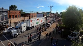 NASCAR HAULER PARADE TO NORTH WILKESBORO SPEEDWAY [upl. by Einhpad]