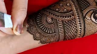 राजस्थानी ब्रायडल मेहंदी traditional dulhan mehndi full hand mehndi bridal mehbdi marwari henna [upl. by Ledarf579]