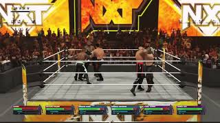 WWE  NXT  Triple Threat Tag Match Bloodline VS Street Profits VS Axiom and Nathan Frazer [upl. by Evetta]