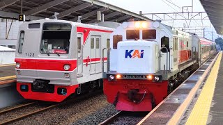 Kompilasi Kereta Api KRL dan Lokomotif TERBARU di Stasiun Depok  JR 205 TM 6000 Tokyu 8500 [upl. by Alonso]