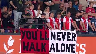 Feyenoord Fans Soning YNWA to Arne Slot’s Farewell Day football farewell day [upl. by Kciredor]