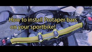 How to install Protaper Handlebars on sportbike 2017 Suzuki GSXR 600 750 [upl. by Feilak]