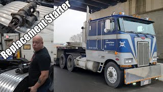 Cabover Peterbilt Gets A New Starter [upl. by Adrien]