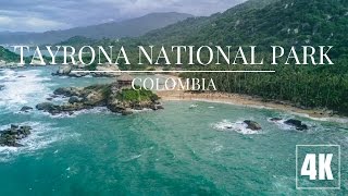 Tayrona Nationa Park From Above Colombia  DJI Mavic Pro 4K [upl. by Anilemrac]