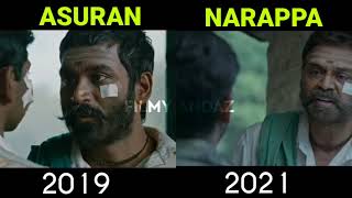 Narappa amp Asuran Trailer Comparison  Original Vs Remake  Narappa amp Asuran comparison  Filmy andaz [upl. by Thornton]