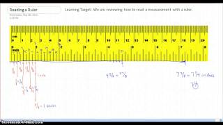 How to read measurements on a ruler [upl. by Erbma]