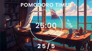 Pomodoro Timer 2505 📚 Focus Music 🎶 Maximize Productivity Concentration and Success 💯🔥 [upl. by Ahsekal]