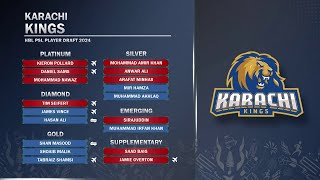 Karachi Kings All Picks HBLPSLDraft HBLPSL9 [upl. by Ainivad871]