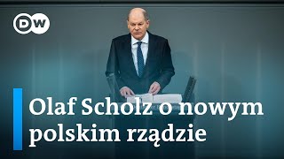 Niemiecki kanclerz Olaf Scholz ma nadzieję na dobrą współpracę z nowym rządem w Polsce [upl. by Ricard]