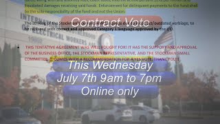 IBEW Local 46 Stockman contract vote message [upl. by Zola]