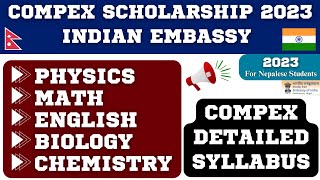 Compex Scholarship Syllabus 2023  Physics  Chemistry  Math  English  Biology Course in Detail [upl. by Nedrah967]