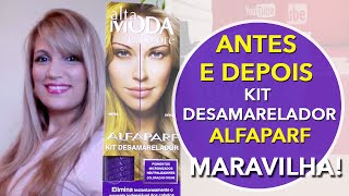 ANTES E DEPOIS KIT DESAMARELADOR DA ALFAPARF  PERFEITOOO [upl. by Ninel138]