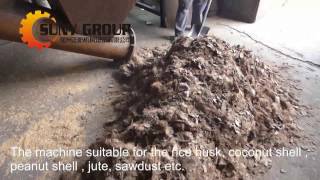 How Charcoal is Made from Coconut ShellRice HuskSawdustContinuous Carbonization Furnace [upl. by Abdu]