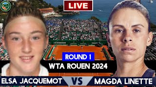 Linette vs Jacquemot Live Stream  Rouen Open 2024  Magda Linette vs Elsa Jacquemot Live [upl. by Airelav467]